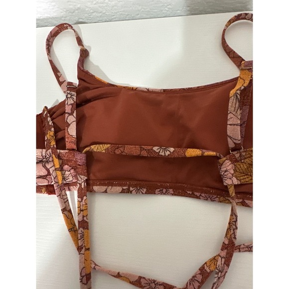 Xhilaration Floral Print Bikini Set Womens Size S Swimsuit Two Piece - Picture 8 of 13